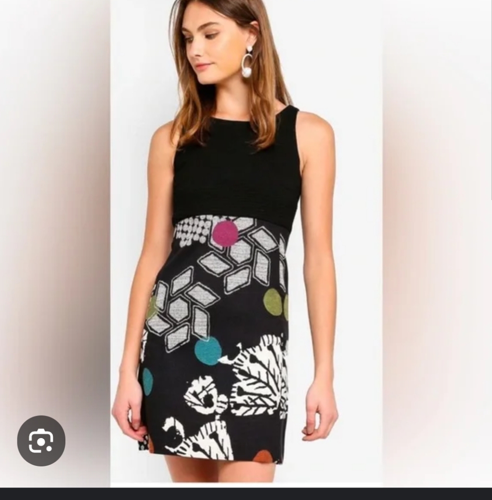 Desigual By C Lacroix Black Sleeveless dress Sheila